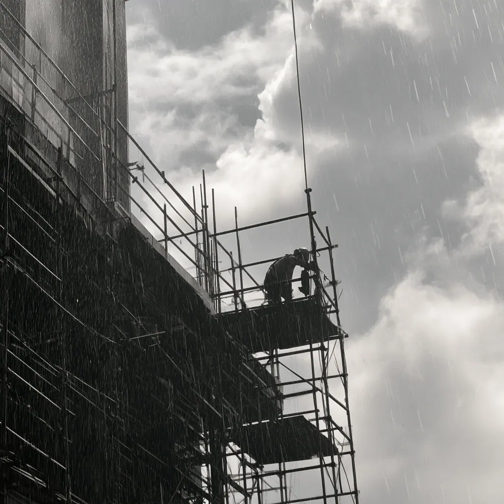 Trabalho em altura com chuva: pode ou não pode?